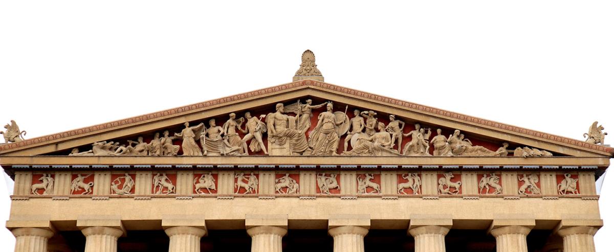 Λεπτομέρεια του ανατολικού αετώματος του Παρθενώνα στο Νάσβιλ. (Guerinf/CC BY-SA 4.0)